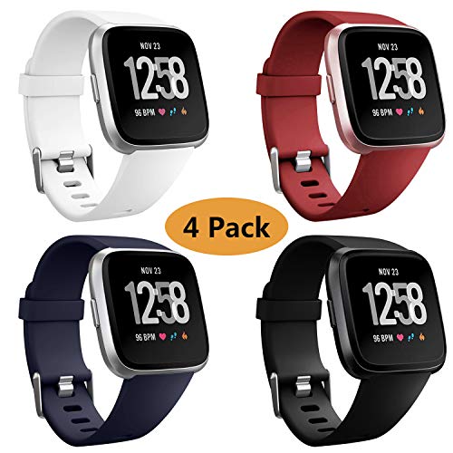 Neitooh 4 Packs Bands Compatible with Fitbit Versa/Versa 2/Fitbit Versa Lite for Women