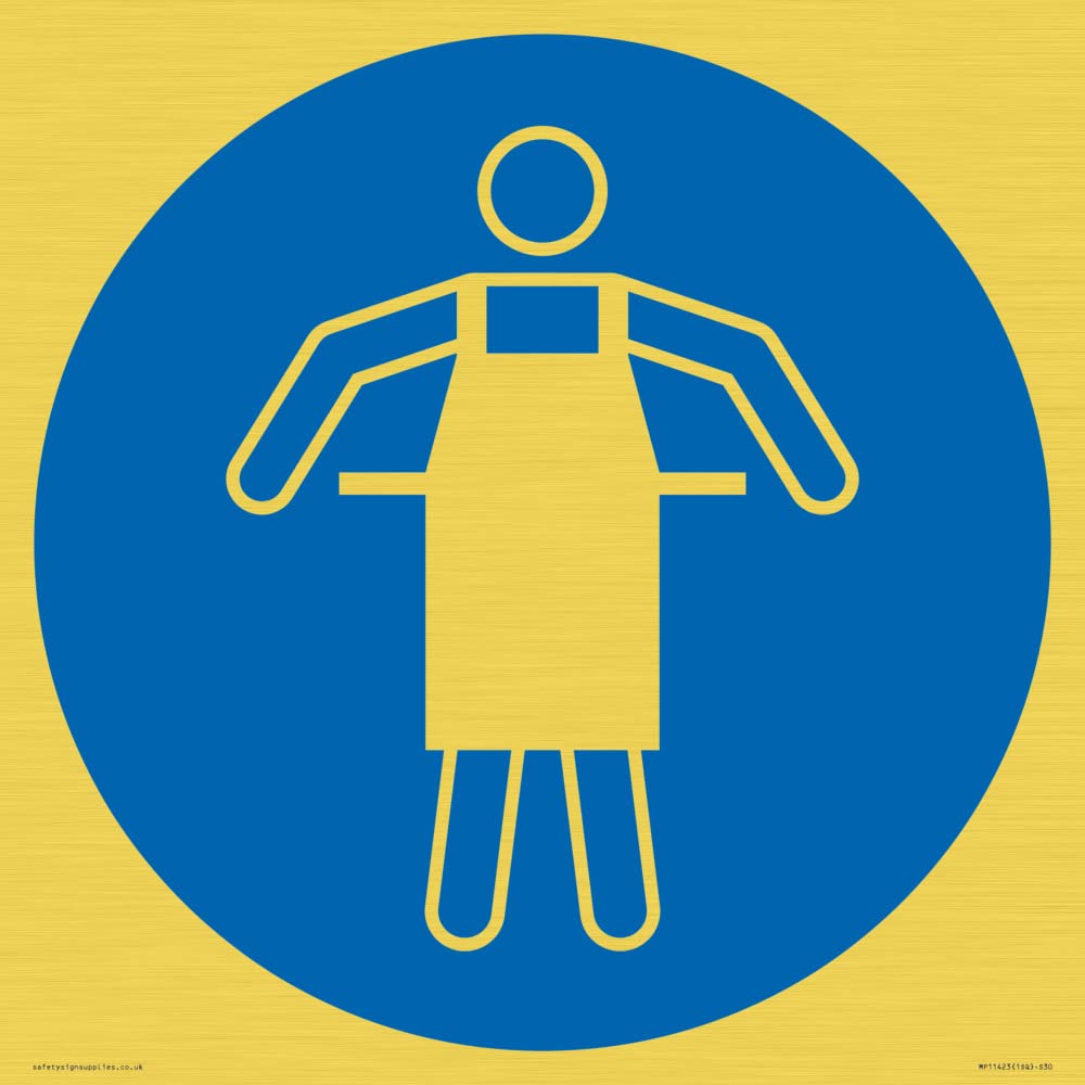 Mandatory: Use protective apron Sign - 300x300mm - S30