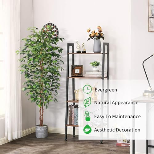6FT-Artificial-Ficus-TreeFake-Plants-with-Sturdy-Plastic-Nursery-PotFaux-Ficus-Trees-for-Home-Office-Living-Room-Farmhouse-Indoor-Outdoor-Decor-Perfect-Housewarming-Gift-6FT-1Pack 6FT Artificial Ficus TreeFake Plants with Sturdy Plastic Nursery PotFaux Ficus Trees for Home Office Living Room Farmhouse Indoor Outdoor Decor Perfect Housewarming Gift 6FT 1Pack