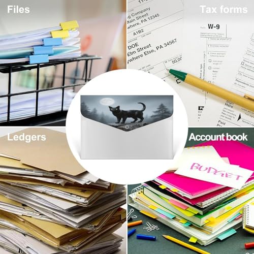 Classeur accordéon noir à 6 poches pour documents A4 et reçus - 4