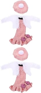 TOYANDONA 2 Conjuntos De Roupas De Boneca Vestido De Boneca Pequena Vestido De Festa Vestido De Boneca Roupas De Boneca Meninas Saias De Mini Boneca Vestidos Adoráveis Roupas De Boneca