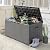 Greesum 100 Gallon Resin Patio Storage Box for Garden Tools, Outdoor Furniture Cushions, Pool Supplies, Gray