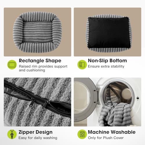 Pawk Extra Large Dog Bed Mix Filled Particle Memory Sponge&cotton(100lbs), XXL Dog Bed Provide Support for All Joints, Zipper Design can Quickly Remove Cover, Dogs Bed for Labrador, 107x76x25cm - Image 4
