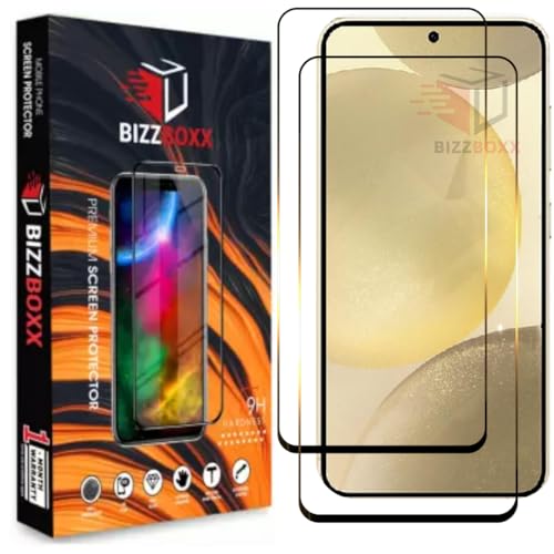 Image of Premium Screen Protector Compatible With Samsung Galaxy S24 5G | Fingerprint Enabled | Anti Static | Full Screen Coverage-Edge to Edge | 9H Hardness | With Easy Installation Kit (Pack of 2)