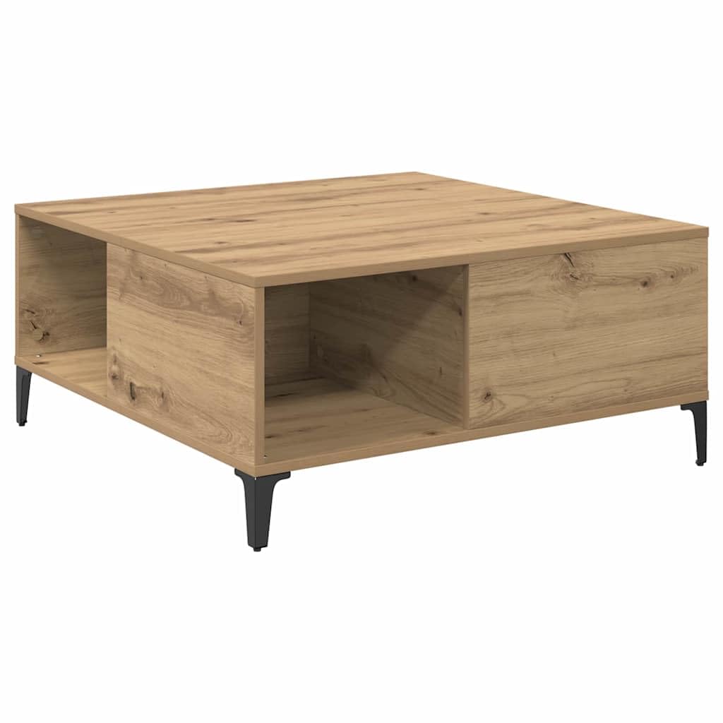 vidaXL Couchtisch Artisan-Eiche 80 x 80 x 36,5 cm Holzwerkstoff