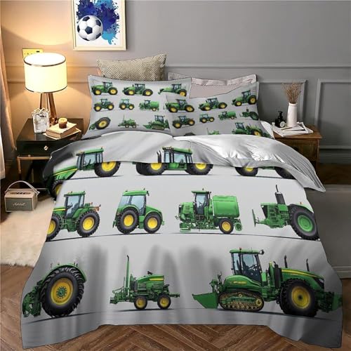 Housse de couette trèfle vert imprimée 3D parure lit double zip - 6