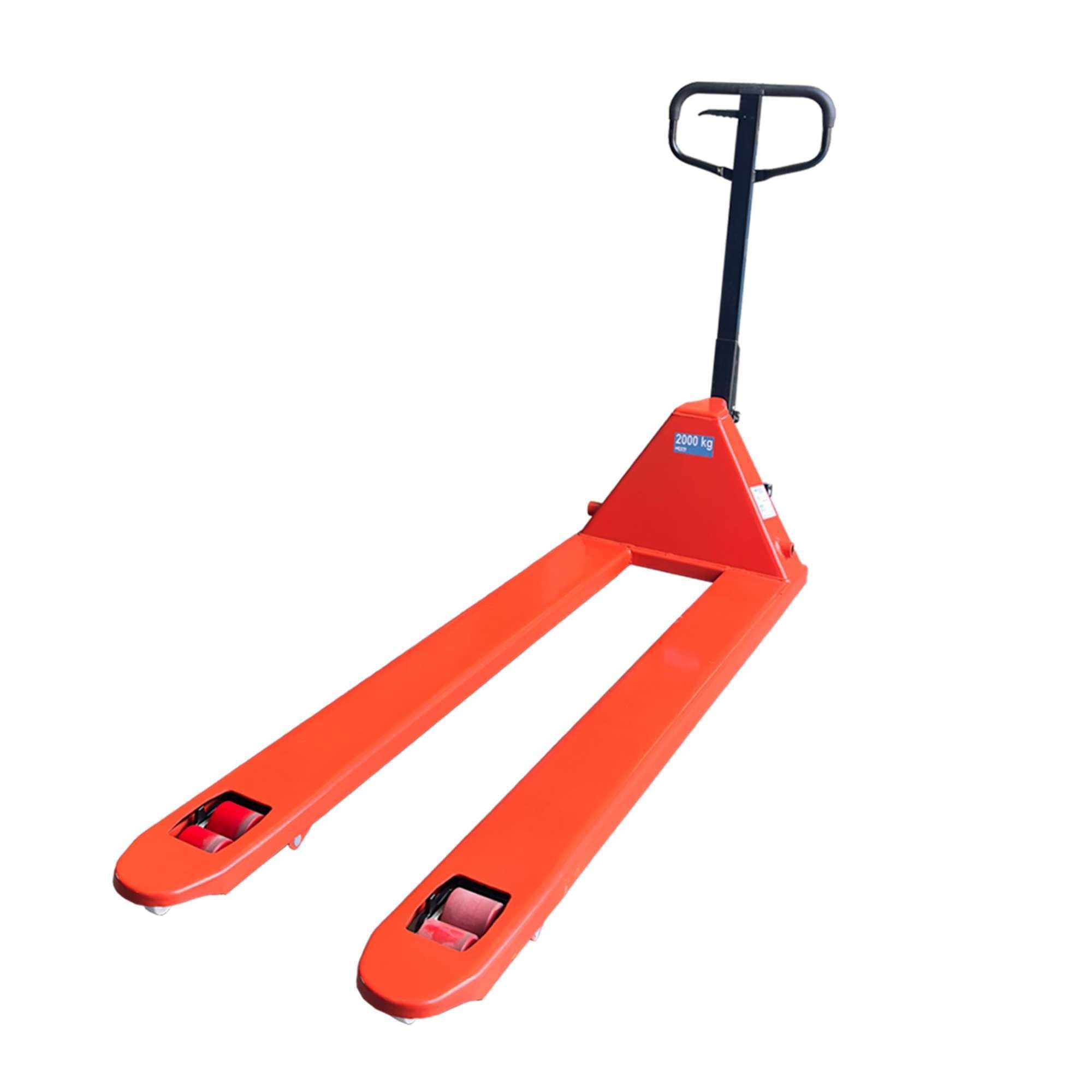echoENG Transpallet manuale | Lunghezza forche lunghe 1500 mm | Portata 2000 kg | Ruote in PU | Carrello sollevatore pallet | MA SL L152