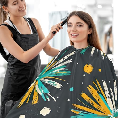 Capa para cortar cabello impermeable profesional MAOBLYR con cierre ajustable de broche para barbería y estilismo miniatura 7