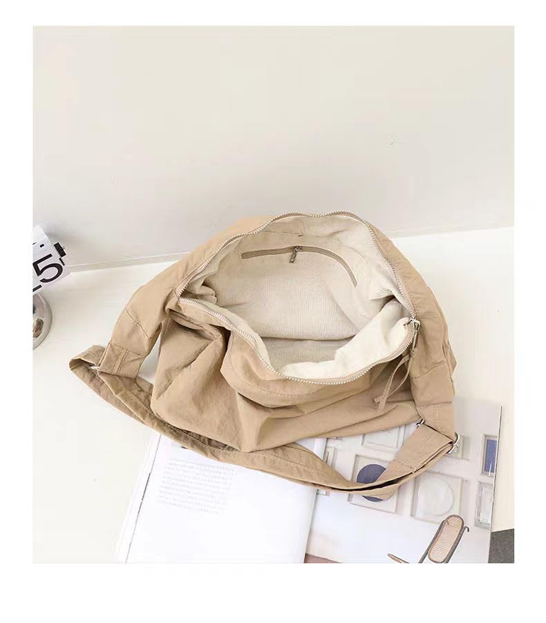 Image of Nylon Crescent Crossbody Bag for Women Men Casual Tote Handbag | Nylon