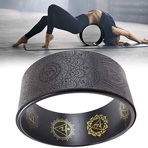 Rueda de yoga natural con rueda auxiliar para masajes, diseño de rueda de artefacto, pilates, círculo de yoga
