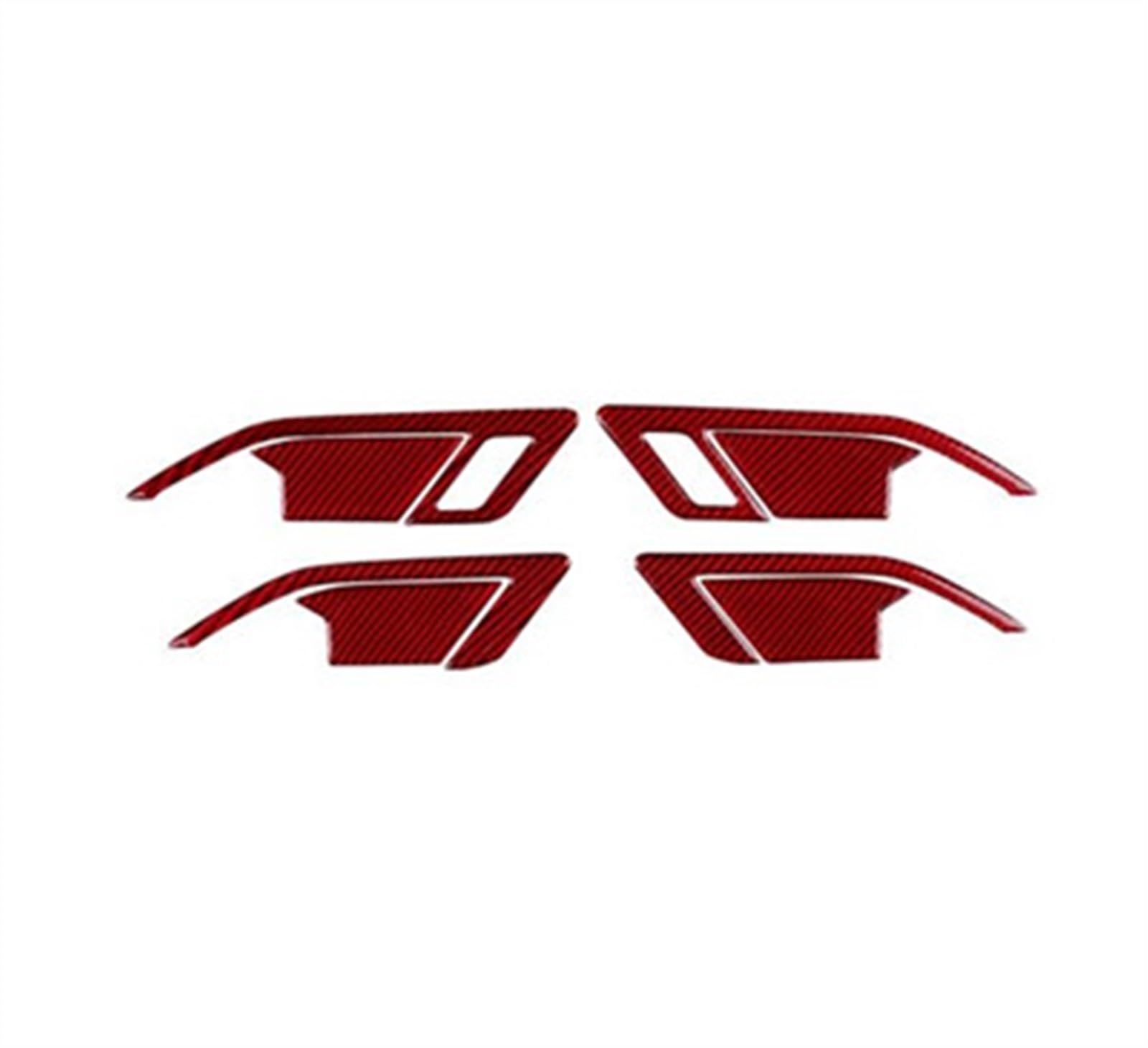Piwine Red C Lhd Rhd Real Carbon Fiber Car Door Handle Bowl Decor Interior Trim Sticker For Golf 8 2020 2021 2022 2023