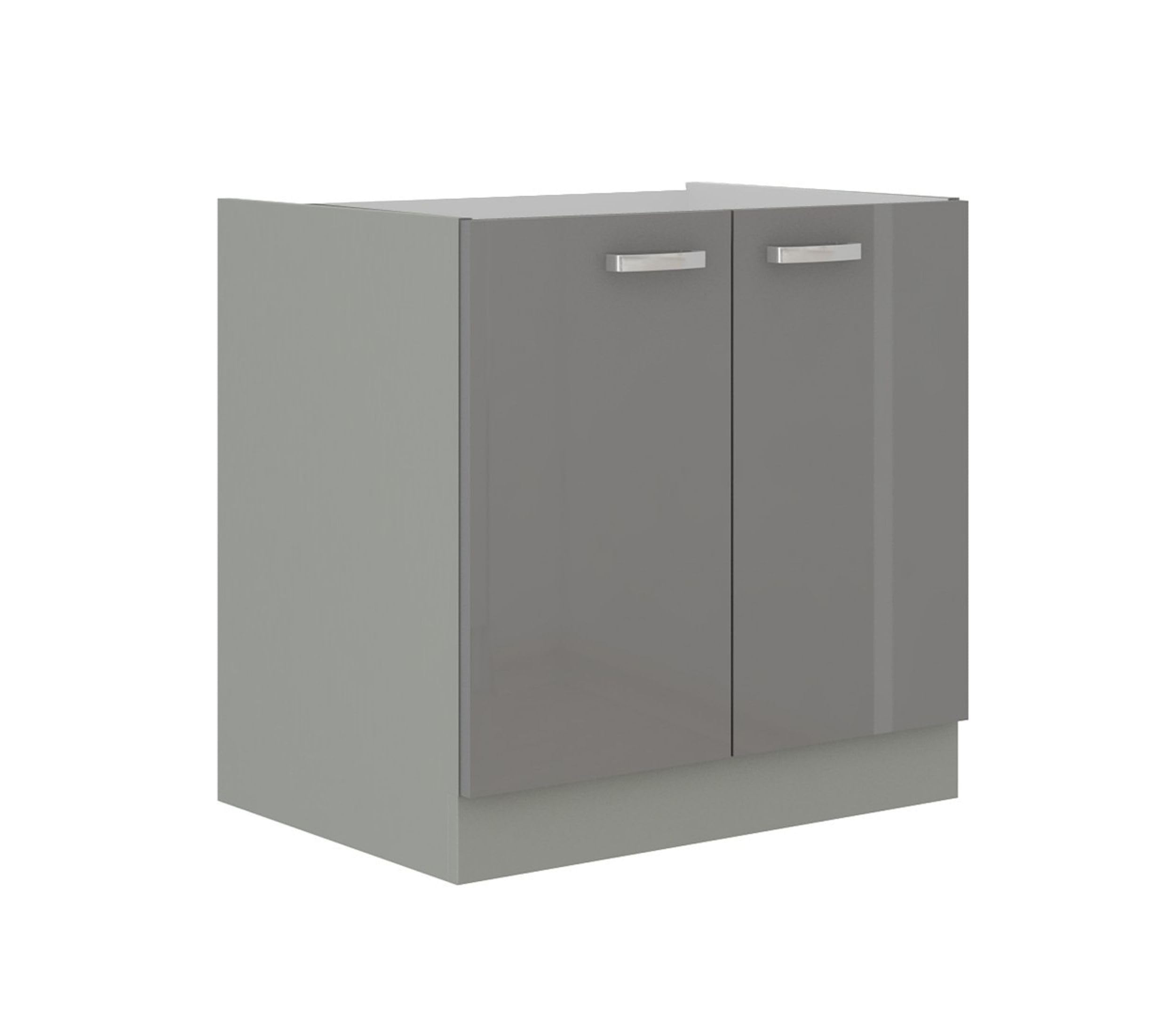 Kuechen-preisbombe Spülen Unterschrank 80 Hochglanz Grau Küchenzeile Küchenblock Küche Grey Bianca Küche, Haushalt & Wohnen