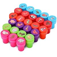 Animal Stamps for Kids, 26Pcs Self Inking Stamps Party Favors Zoo Farm Stampers Birthday Gift Party Supplies Goodie Bag Prizes Classroom Rewards Filler Arts and Crafts for Kids