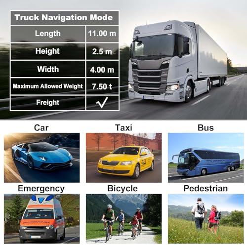 GPS Navigator for Car with 2025 US/CA/MX Offline Maps Free Update, 7 Inch Car GPS Navigation System for Vehicles RV Semi Truck Commercial Drivers with Voice Guidance Speedcam Alert, POI/ZIP Search, FM - Image 5