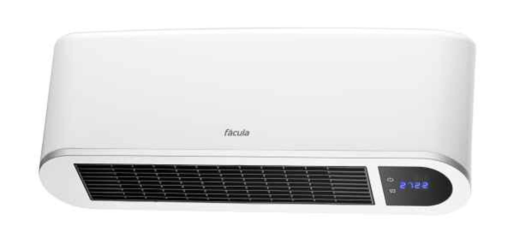 Fácula - Split Cerámico Programable Halcón | 2000w | Ventilación+Calefacción | Prog diaria/sem | Mando