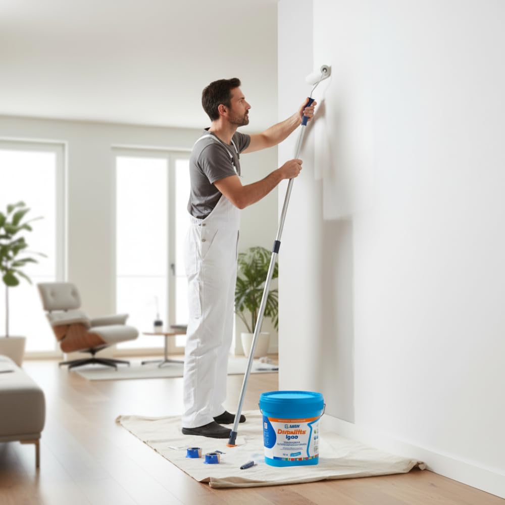 MAPEI Dursilite Igea, Idropittura Traspirante Antimuffa per Interni, Bianco, Resistente all'Umidità, Opaca, Lavabile, per Bagni e Cucine (14 Litri)