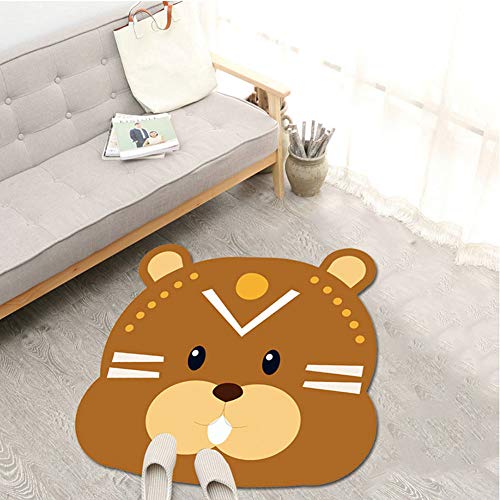 Wqzsffgg Alfombra Infantil De Dibujos Animados,Cojín De Ventana De Terciopelo De Cristal Alfombra Suave Antideslizante Adecuada para Dormitorio Cuarto De Los Niños,22,100cmindiameter