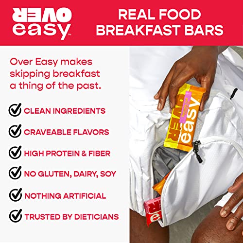 Over Easy Breakfast Bars - All Natural, Clean Ingredient Protein Bars - Breakfast & Cereal Bars - 12 Protein Snack Bars In 6 Flavors - Gluten Free, Dairy Free, Soy Free #TOP1