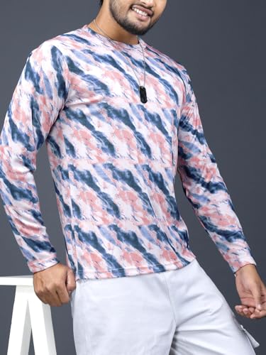Image of Noble Monk Men's Regular Fit Round Neck T-Shirt |Full Sleeves | Casual T-Shirt for Men