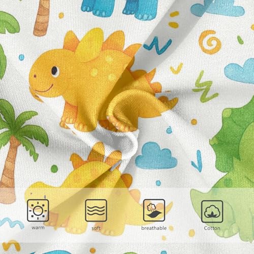 Joisal Toddler Underwear Floral 2t Cotton Panties Little Girl Funny Underpants Briefs Cute White Cartoon Dinosaurs3