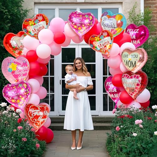 36Pcs-Mothers-Day-Balloons-Happy-Mom-Foil-Mylar-Day-Balloons-Mama-Red-Heart-Balloons-for-for-Best-Mom-Ever-Mom-Birthday-Party-Decoration 36Pcs Mothers Day Balloons Happy Mom Foil Mylar Day Balloons Mama Red Heart Balloons for for Best Mom Ever Mom Birthday Party Decoration