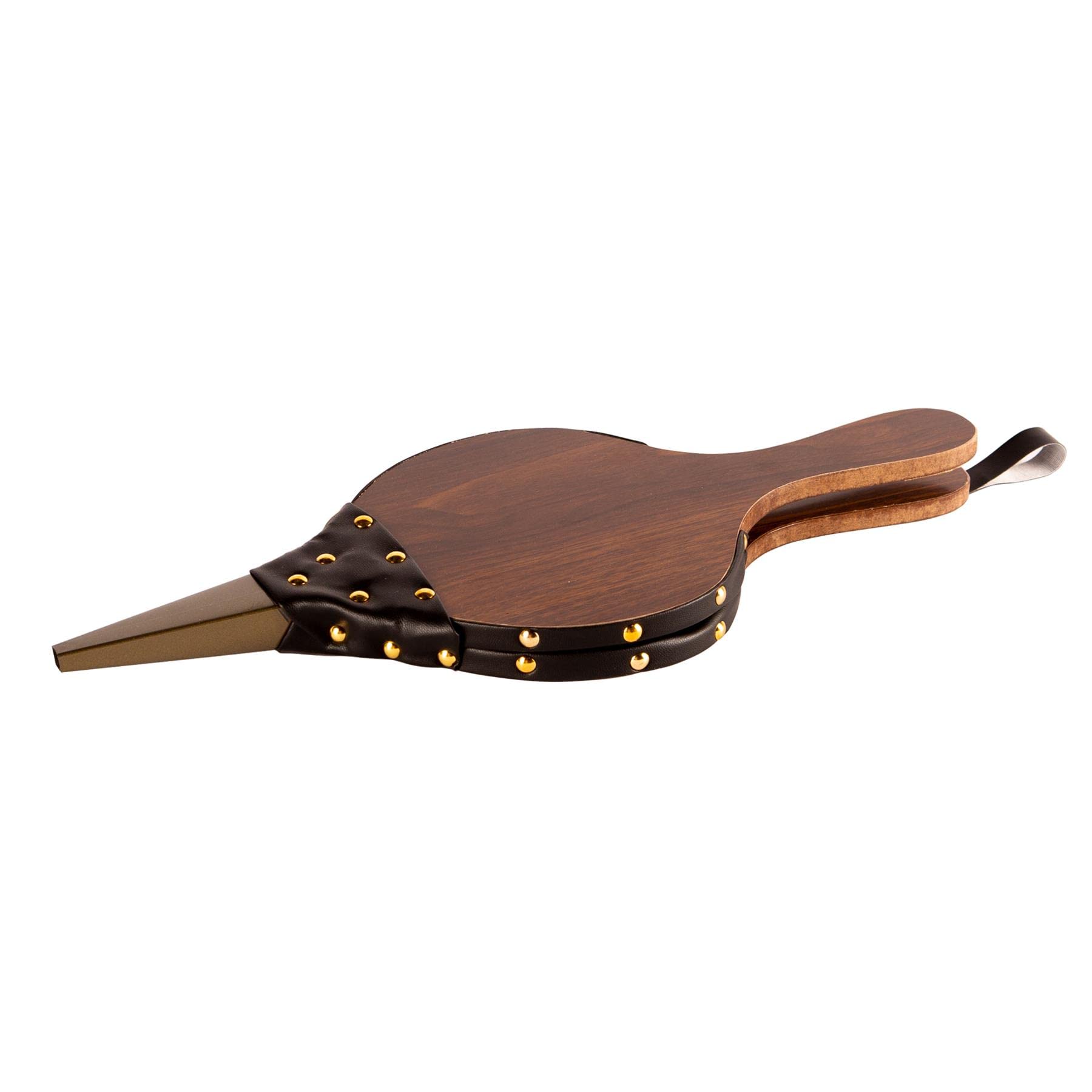 Hammer And Tongs Dark Wood Hammer & Tongs Fireplace Bellows - Traditional Fire Blower With Leather Effect Lung And Brass Rivets - Rustic Wooden Hand Bellow For Log Burners, Wood Stoves