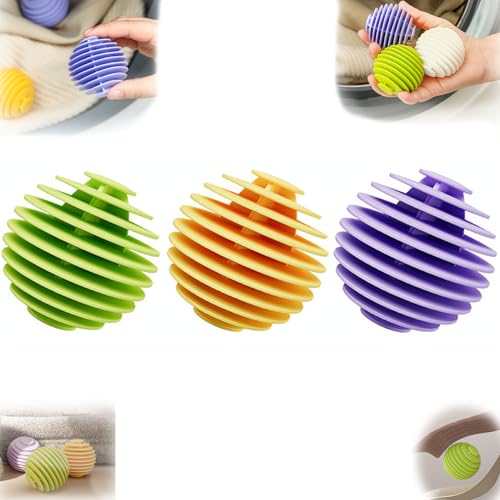 Donpidd 2025 柔軟剤ディスペンサーボール、柔軟剤用ボールディスペンサー、ソフトジェルランドリーボール、洗濯機用柔軟剤ボールディスペンサー、柔軟剤ディスペンサーボール3個(ミックス3個)。