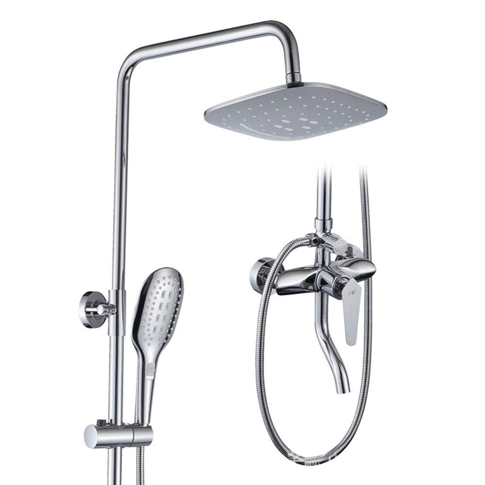 CWCQGH Shower System Bathroom Rainfall Shower Faucet Bathtub Faucet Shaped Shower Head Water Saving Shower Mixer Set ABS