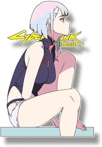Cyberpunk - Calcomanía de vinilo para automóvil, diseño de anime, reflectante, impermeable, extraíble, Cyberpunk para auto, laptop, parachoques y
