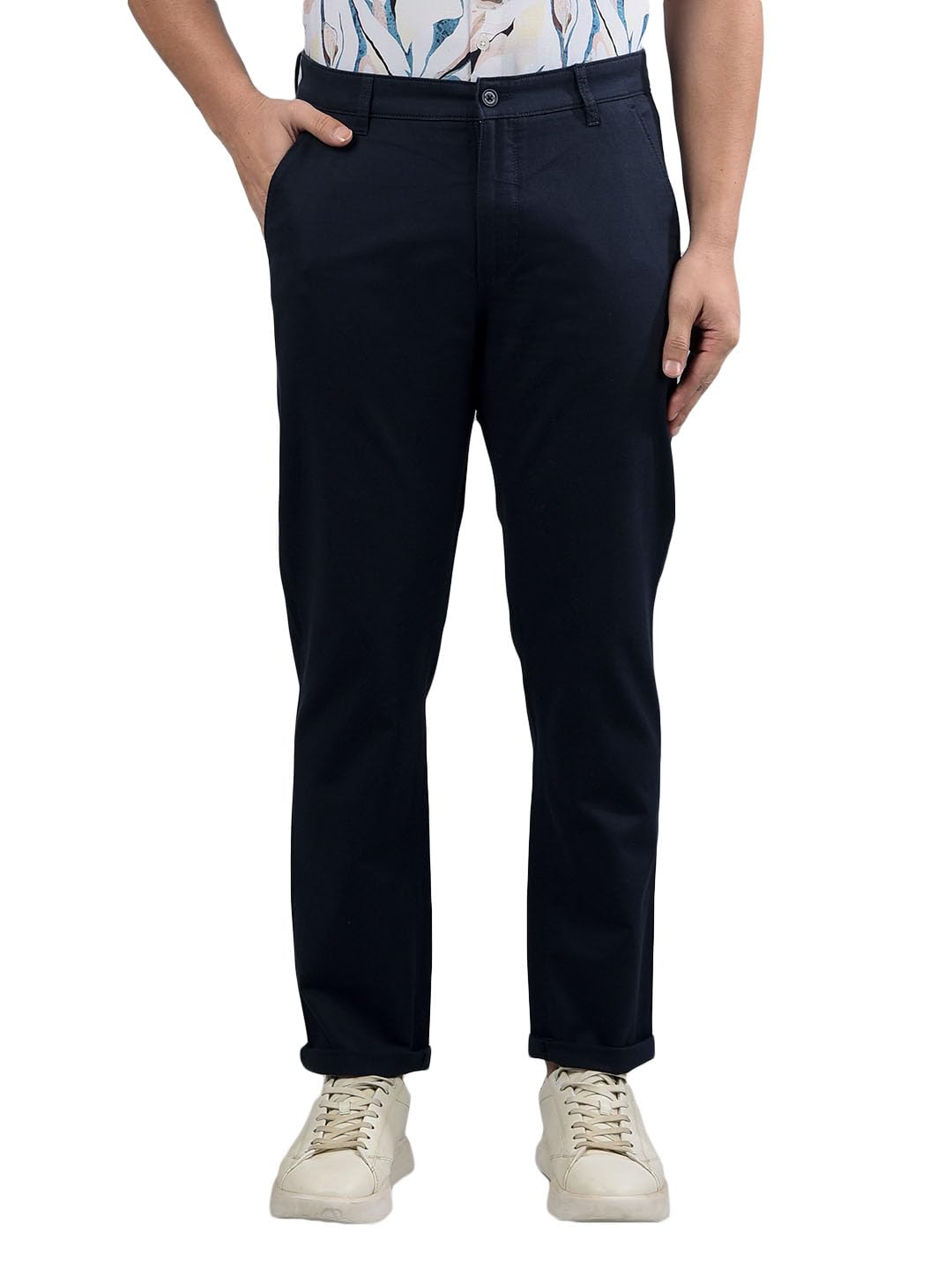 Men's Navy Blue Trousers-image-36