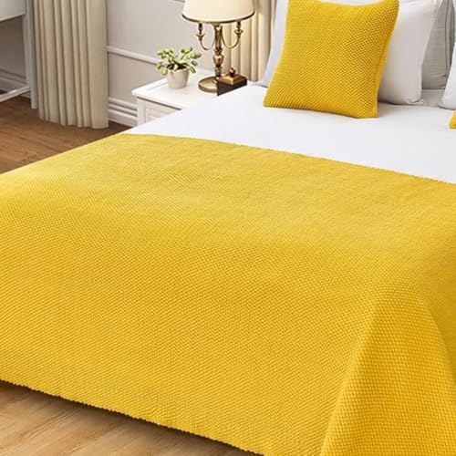 Camino decorativo para el hogar de punto trenzado grande y tacto premium para dormitorio 6
