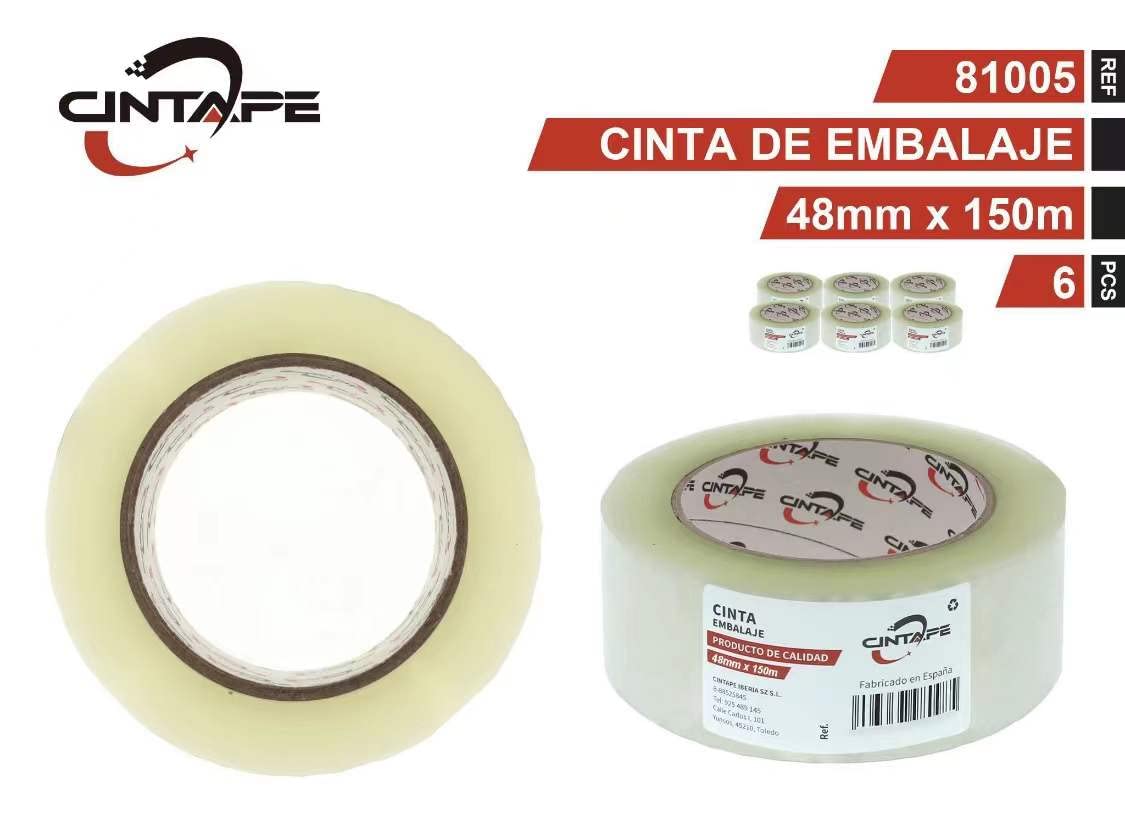 cinta embalaje Cinta adhesiva celo transparente 48 mm x 150 m 36 unidades
