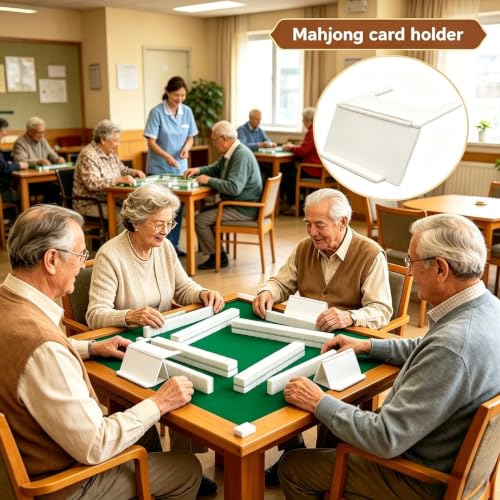 Soporte de cartas mahjong plegable en color negro para mesa 6