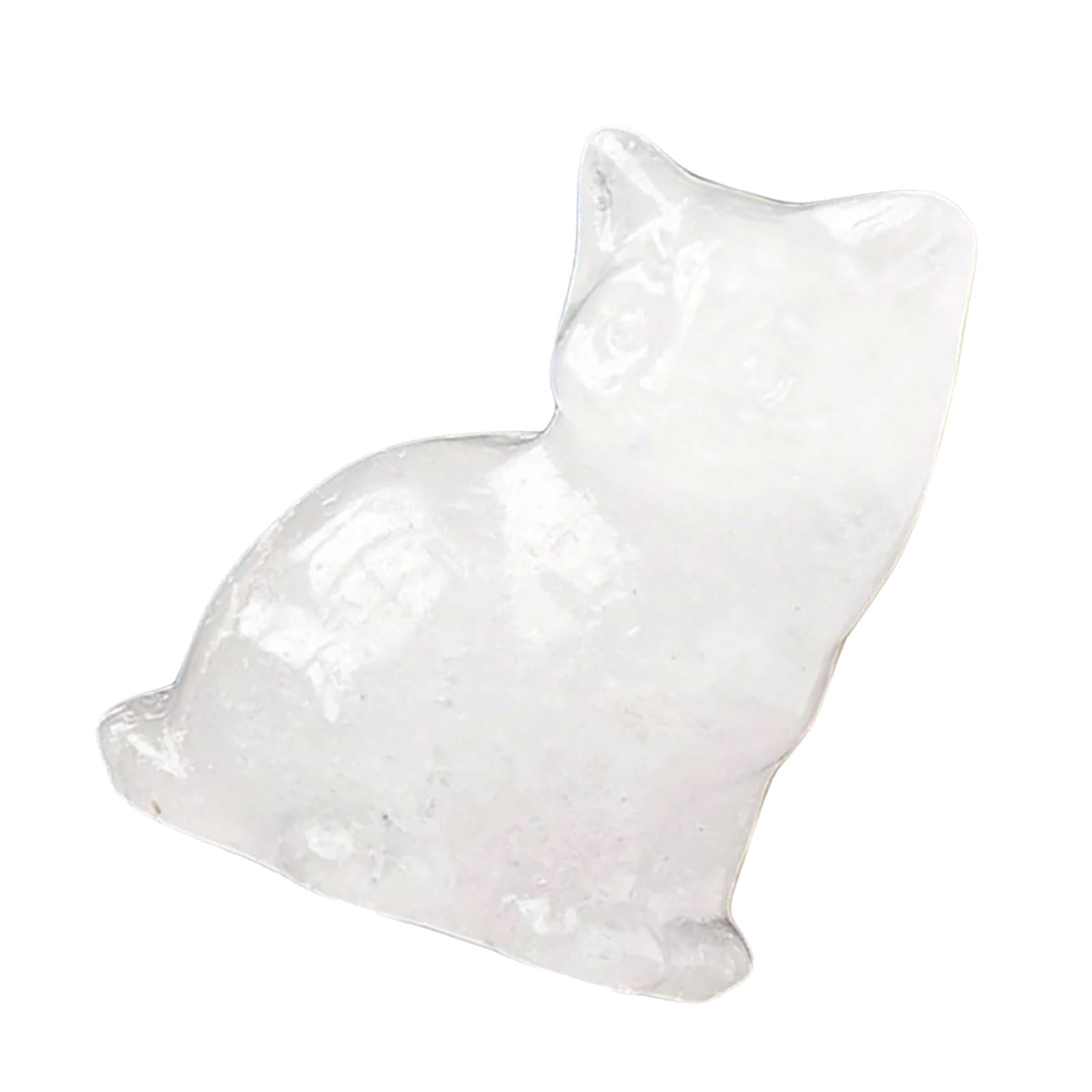 Lerpwige Crystal Lucky Cats Figurine Carving Miniature Ornament for Office Desk Fengshui Decors Good Fortunes Symbol Animal Statue Small Statue