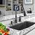 DAYONE 3 Holes Kitchen Sink Faucets with Soap Dispenser and Separate Handle, 2 Holes Pull Down Oil Rubbed Bronze Sink Faucet for Kitchen, Single Handle High Arc, DAY-279ORB