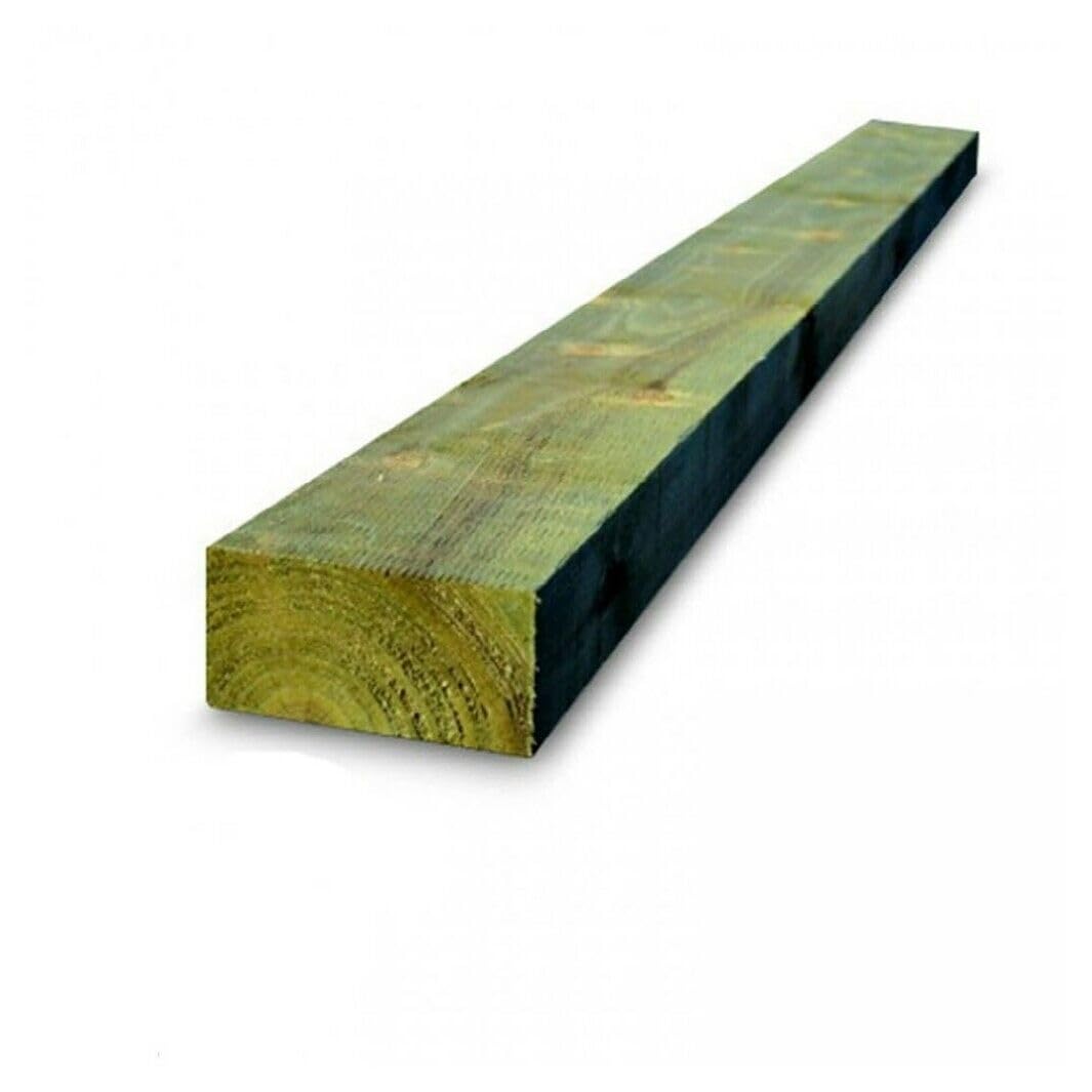Timber Sleepers 1.2m Presser Treated Softwood Railway Sleepers 200mm x 100mm Thick,New Green Presser Treated Sleeper (4)