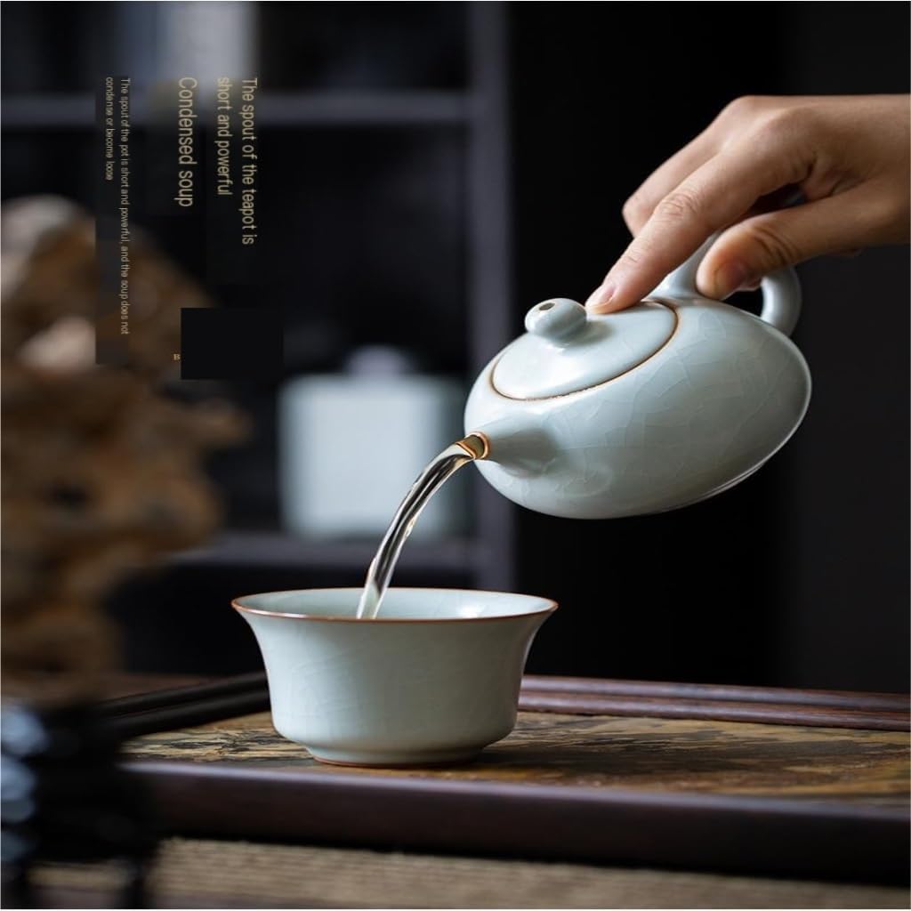 陶芸窯 ティーポット 保温 Ru 窯 Xishi ポット Ru 磁器手作りティーポット