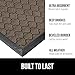 GORILLA GRIP 100% Waterproof All-Season WeatherMax Doormat, 72x24, US Designed Natural Rubber, Stain and Fade Resistant, Low Profile Indoor Outdoor Door Mats, Easy Clean Patio Mat, Latte Quatrefoil