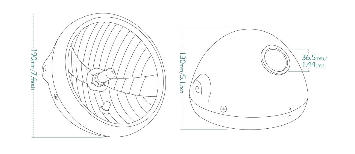 シリウスページ Amazon | シリウス Sirius 7 インチ 丸い オートバイ ヘッド