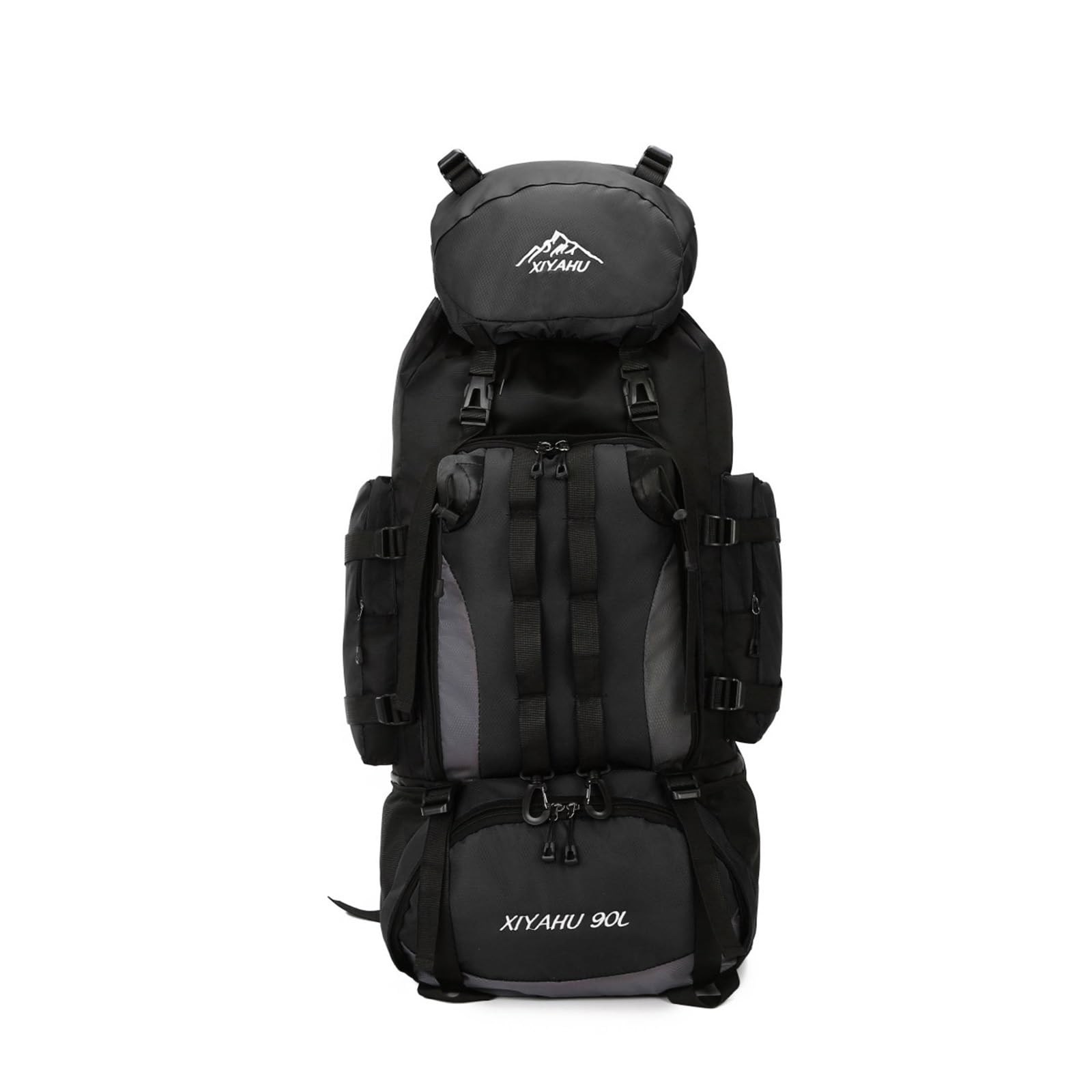 90L piesze wycieczki plecak kempingowy torba trekkingowa plecak o dużej pojemności podróżny sprzęt sportowy na świeżym powietrzu dla mężczyzn(Black)