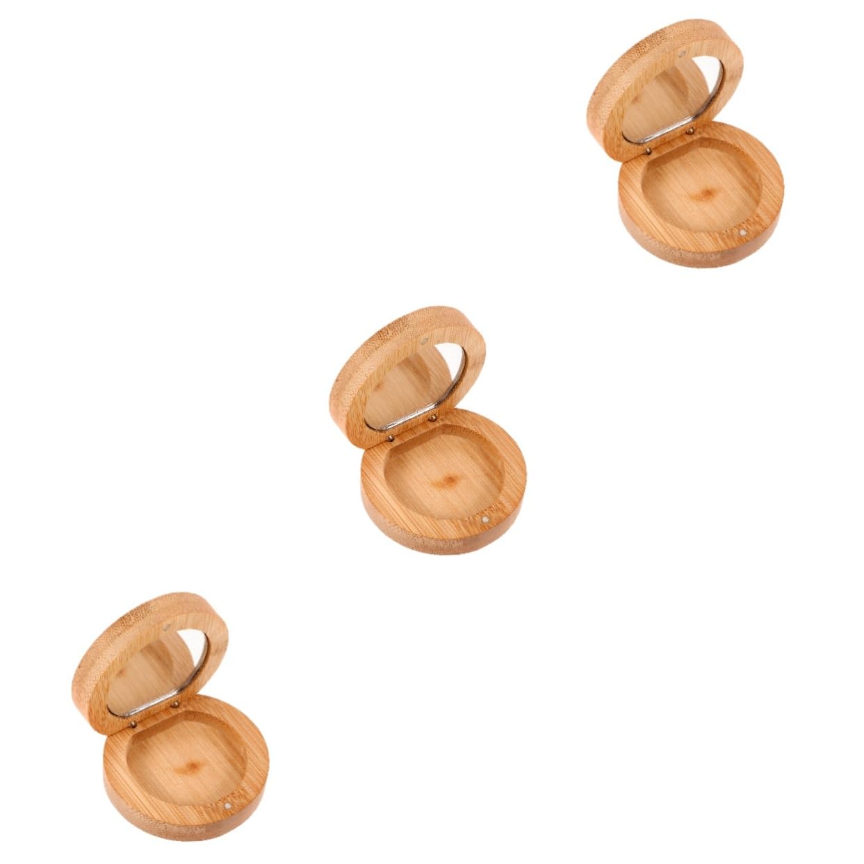 Miroir cosmétique en bambou pour maquillage portable et voyage compact petit miroir de poche