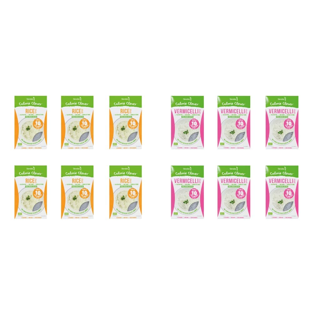 6x Slendier Bio Konjac Arroz 400g & 6x Bio Konjac Cabello de ángel 400g