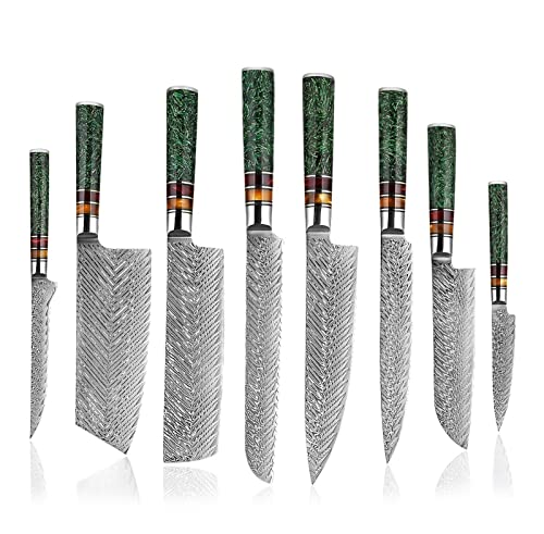 Set Cuchillos Cocina 8 Piezas Acero Inox