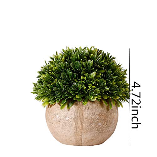 Gertok Piante Pianta Finta Piante Artificiali Decorazioni da Giardino Piante Finte in Vaso Decorazioni Grave Pianta della casa Green,1pc - Image 3