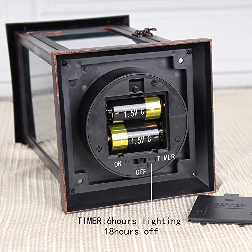 Wralwayslx 15 Inch H The Door-Open Decorative Lantern With Flameless Led Candle Light thumb #1