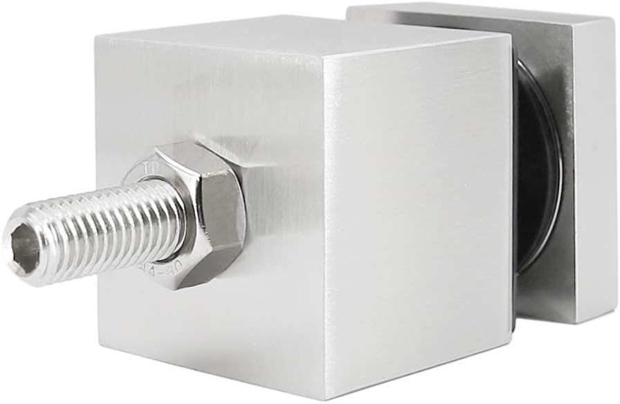Stainless Steel 316 Grade 2" x 2" Heavy Duty Standoff 1-3/4" Projection for 1/2" ~ 3/4" Glass Railing w/Concrete Screw