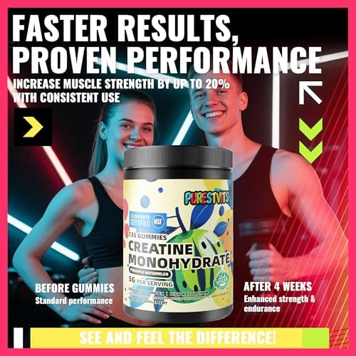 NSF Certified Creatine Gummy for Men &Women .pineapple Watermelon — view 7