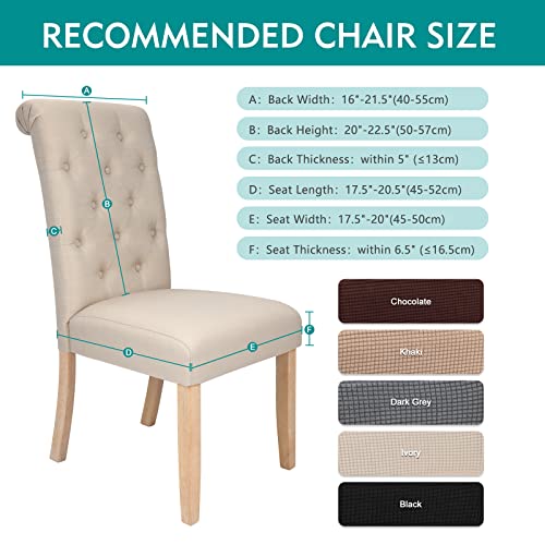 Life Magic Dining Chair Covers 4 Pack Parsons Chair Cover Kitchen Chair Slipcover Washable Removable For Kitchen, Hotel, Restaurant (Ivory) #TOP1