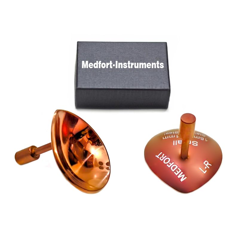 Corneal Eye Shield Protector, Stainless Steel, 18mm x 21mm Small, Rose Gold, 2-Piece Set, Model II