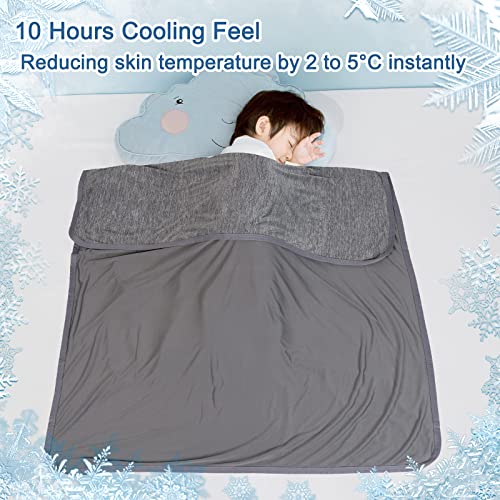 Phf Cooling Blanket For Hot Sleepers Throw Size, Arc-Chill Cool Blanket Absorbs Body Heat To Keep Cool For Night Sweats, Summer Blanket For Bed Sofa Couch, 50X60 Inches, Charcoal #TOP1